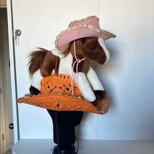 Perfect Derby Plush Horse Cowboy Hat